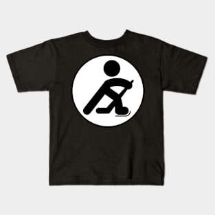 HOCKEY PLAYER SILHOUETTE Kids T-Shirt